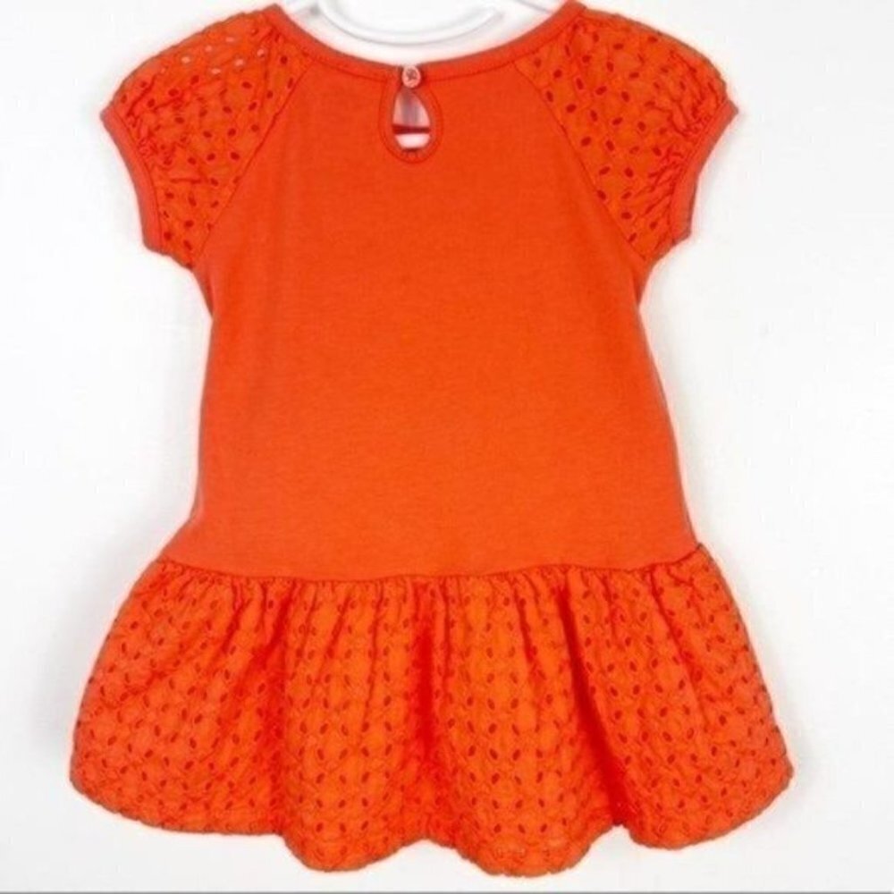 Gymboree Tangerine Cap Sleeve Key Hole Back Matching Underwear Size 12-18 Months - Picture 2 of 7